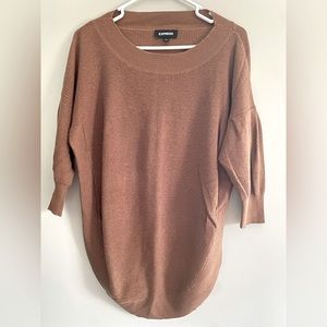 Express Brown Crew Neck Sweater